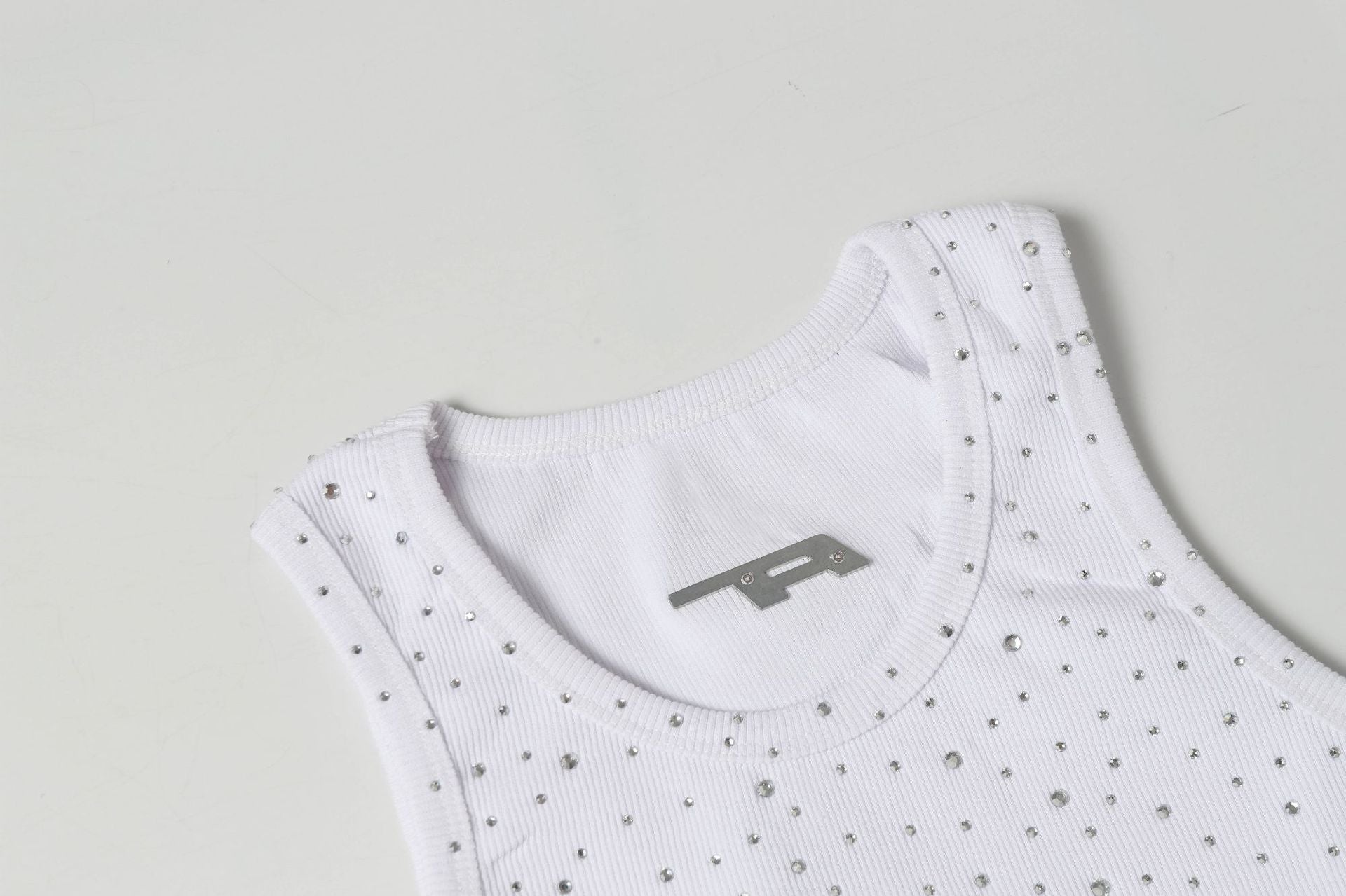 Studs Rhinestone Tank Top