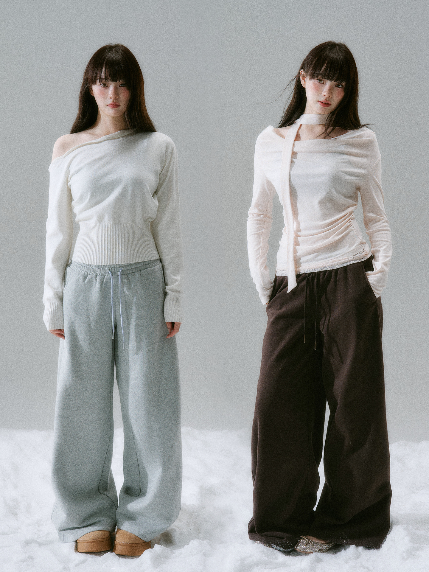 Wide-Leg Sweatpants