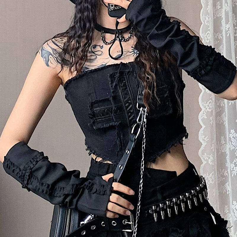Cross Lace Arm Warmers