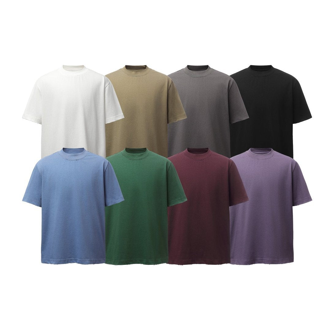 Heavyweight Washed Damage Short Sleeve T-Shirt