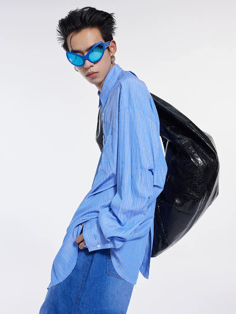 Blue Stripe Long Sleeve Shirt