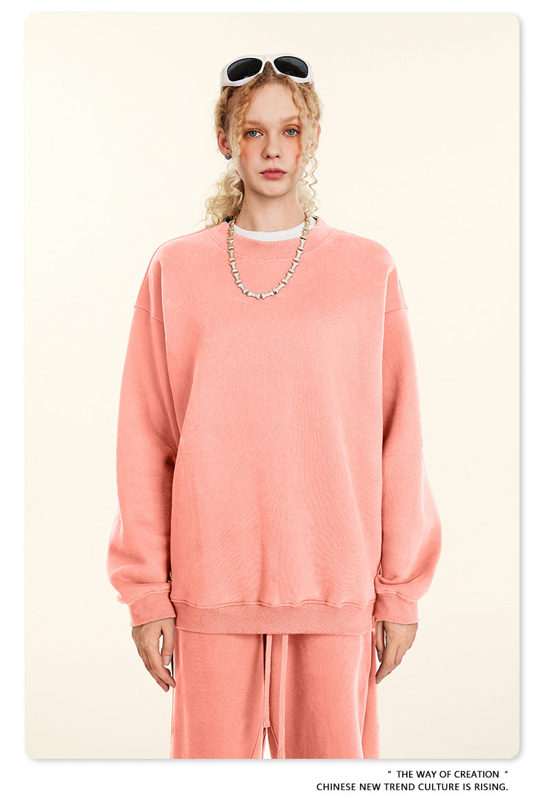 Fleece Lining Oversize Sweatshirt
