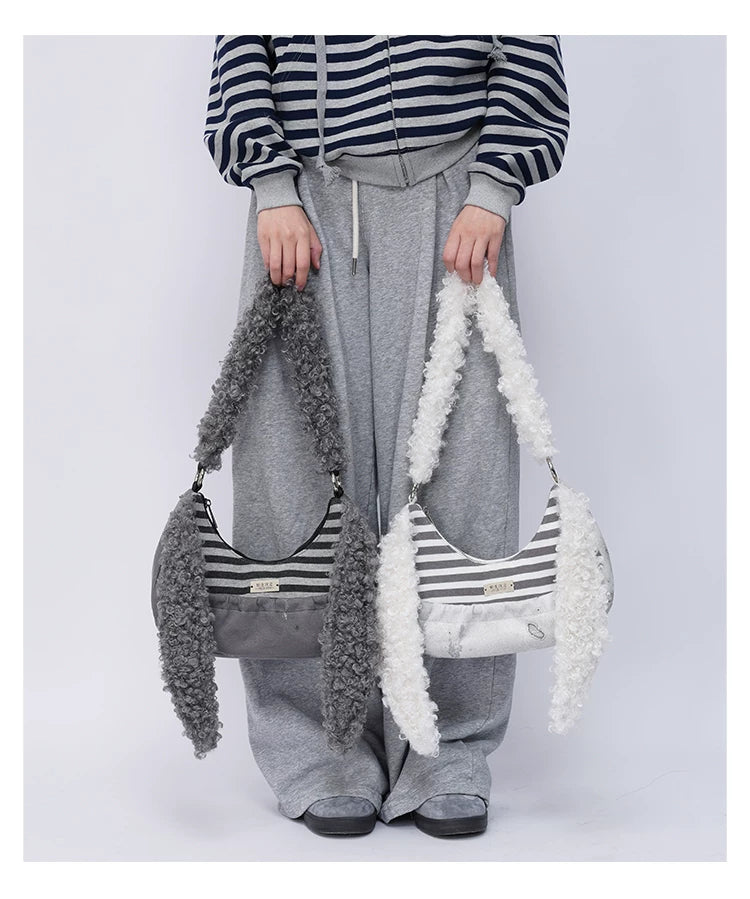 Furry Strap Mini Shoulder Bag