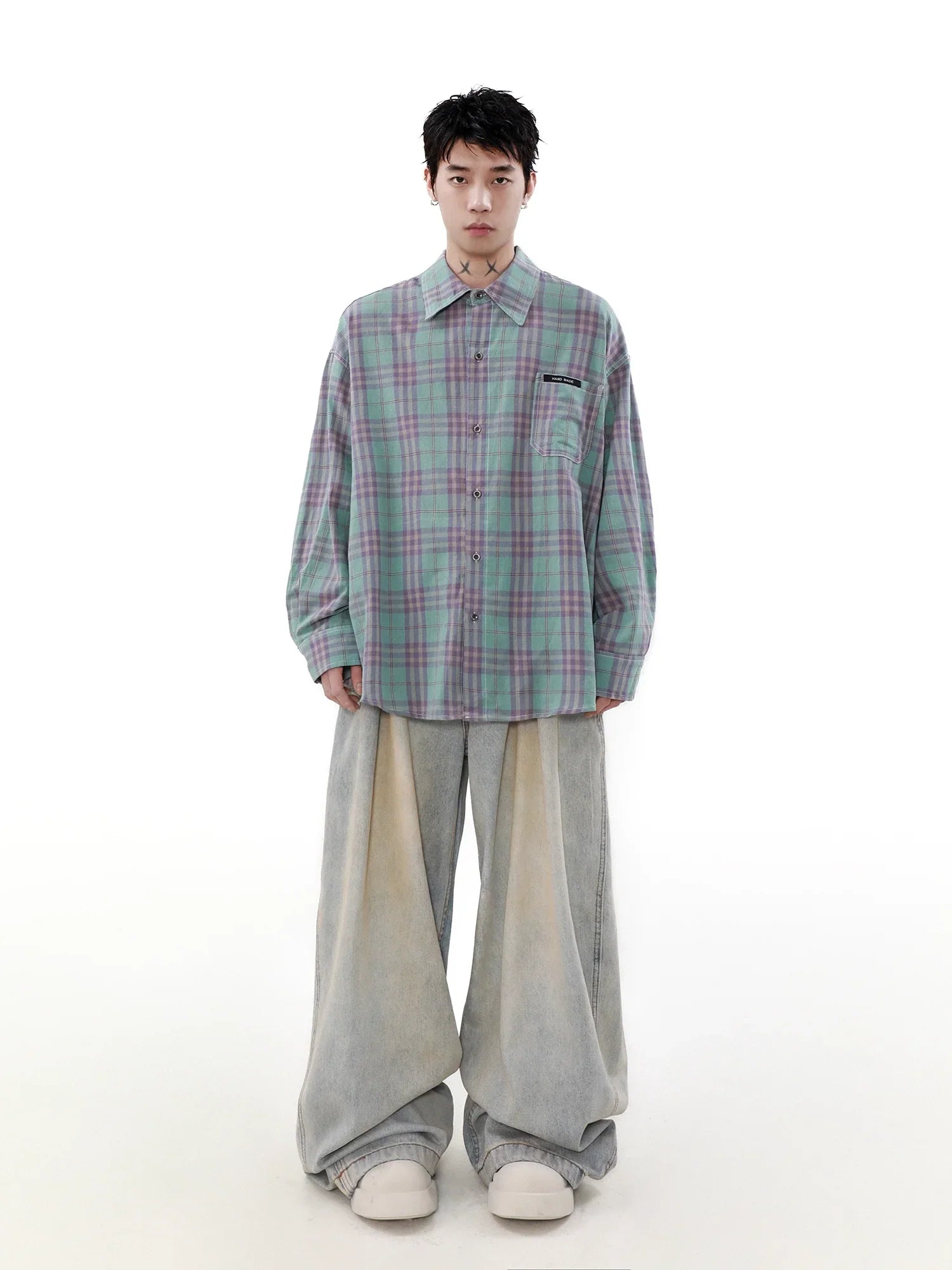 Plaid Oversize Long Sleeve Shirt