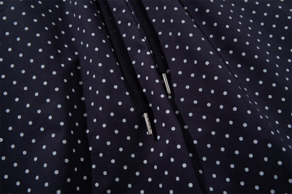 DAXUEN Wide leg polka dot trousers with stripes