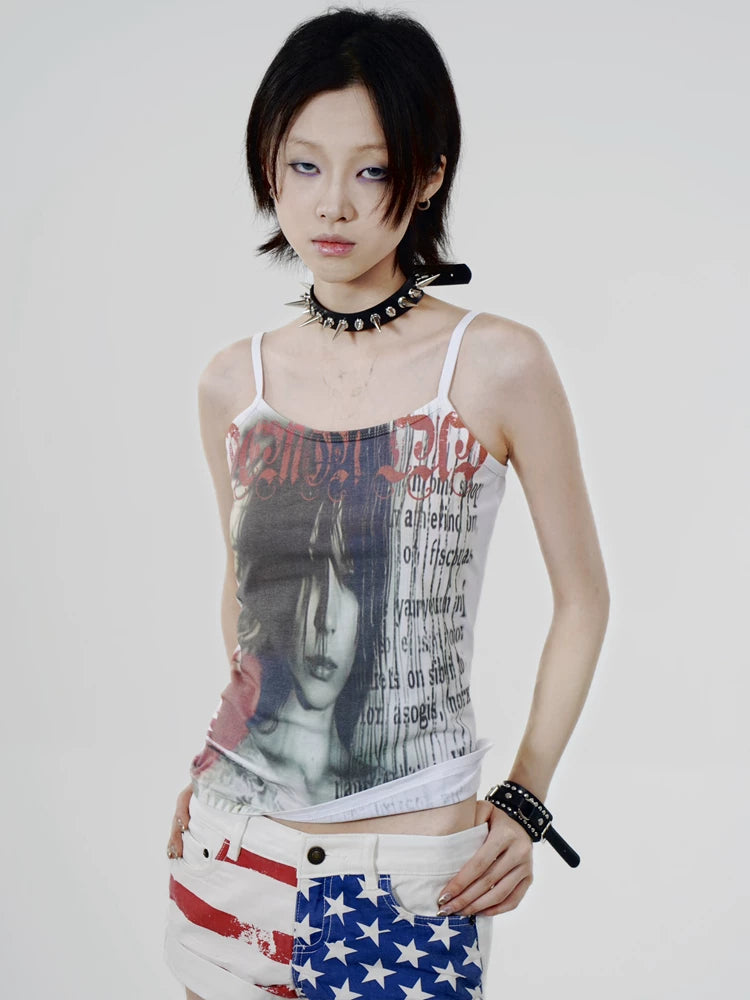 Graffiti Girl Print Camisole