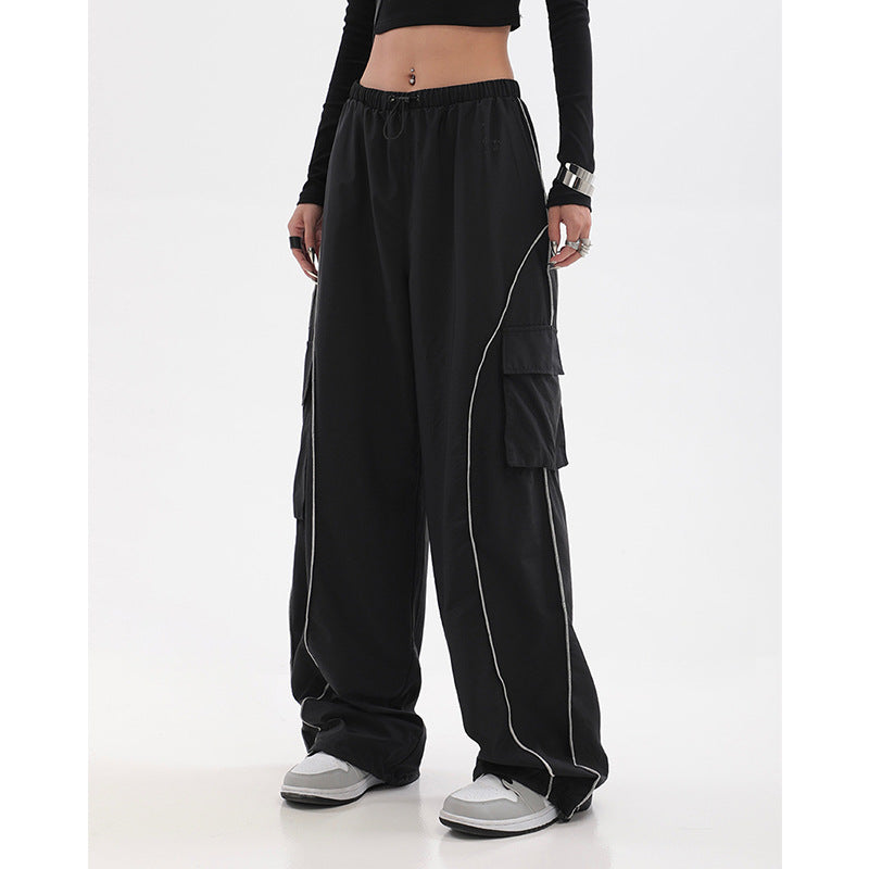 Y2K Striped Baggy Cargo Pants