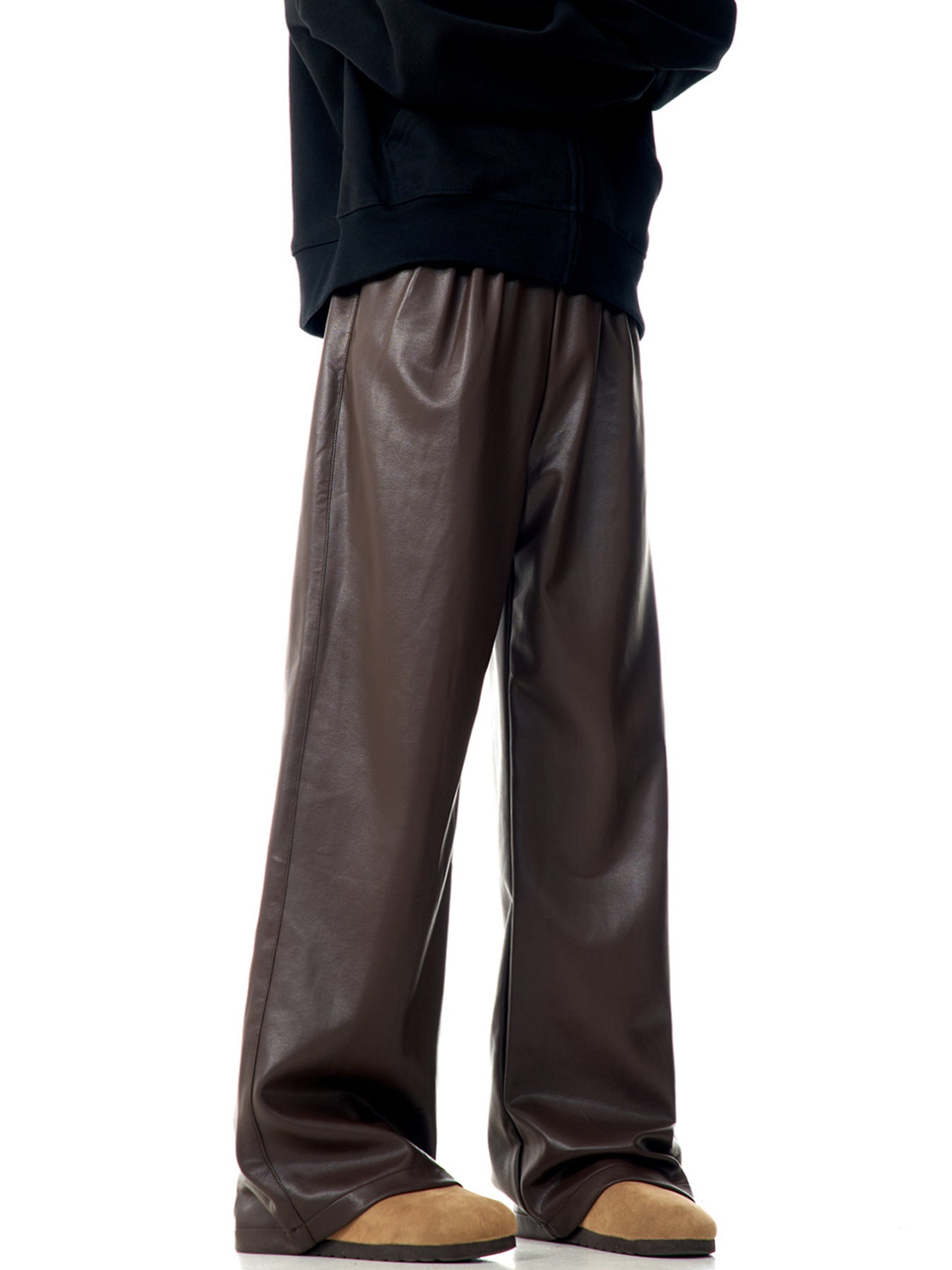PU Leather With Drawstring Pants