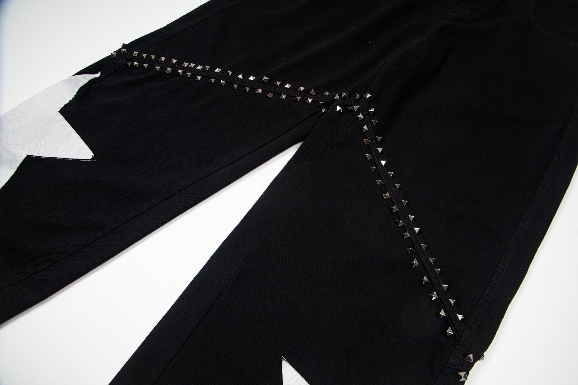 Star Studs Wide Leg Denim Jeans