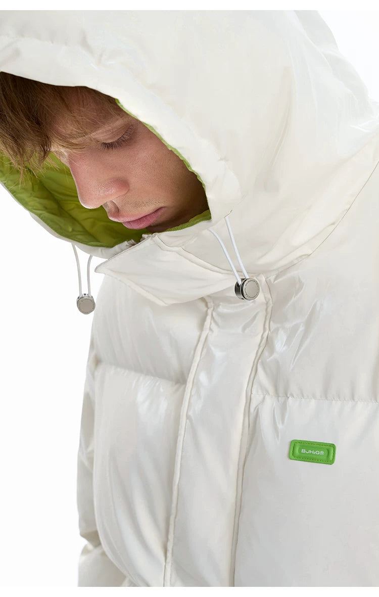 Oversize Hooded White Duck Down Jacket