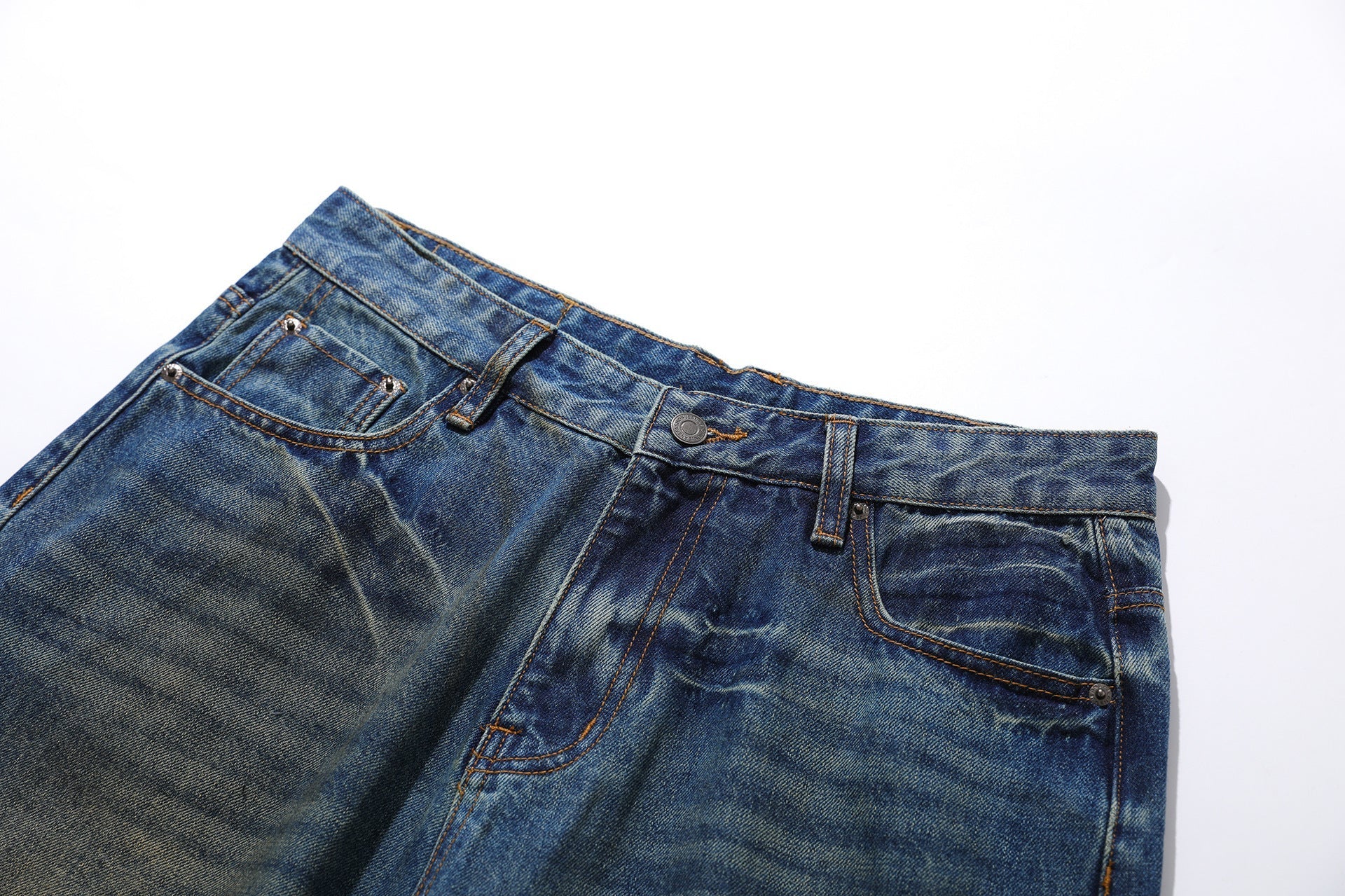 Washed Fade Cropped Denim Jeans
