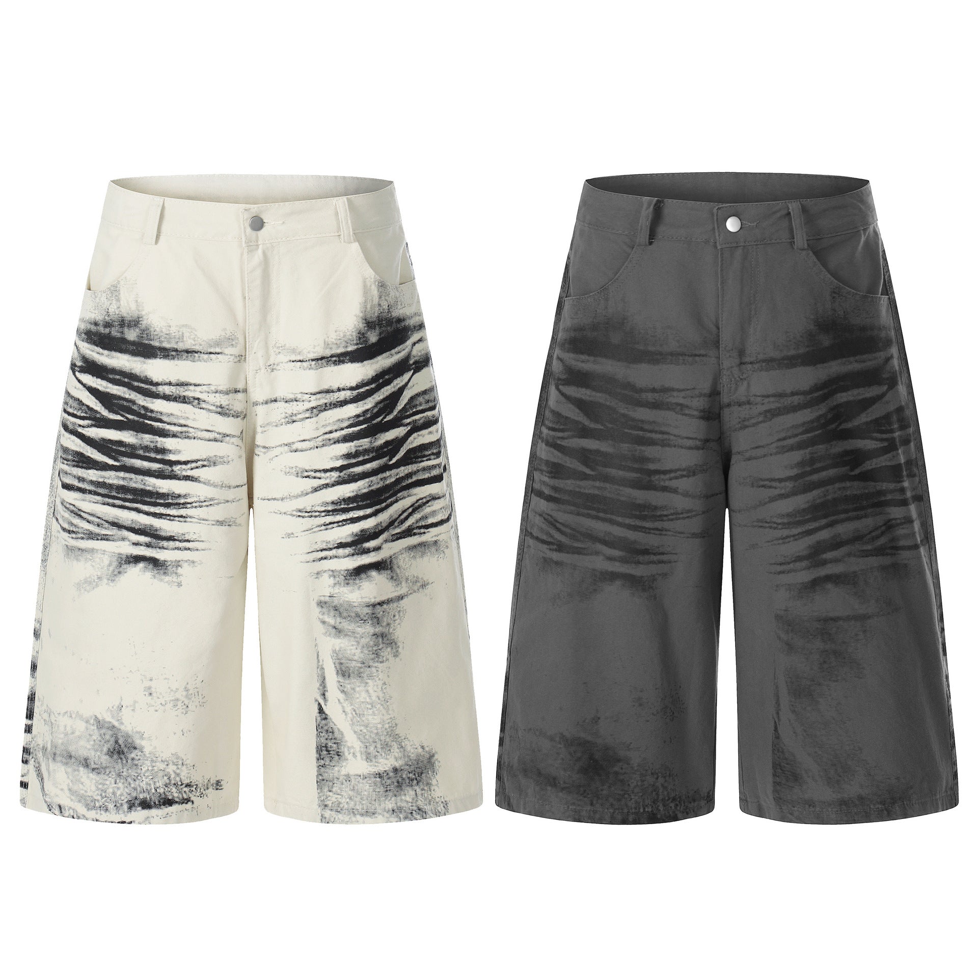 Brush Paint Cropped Pants
