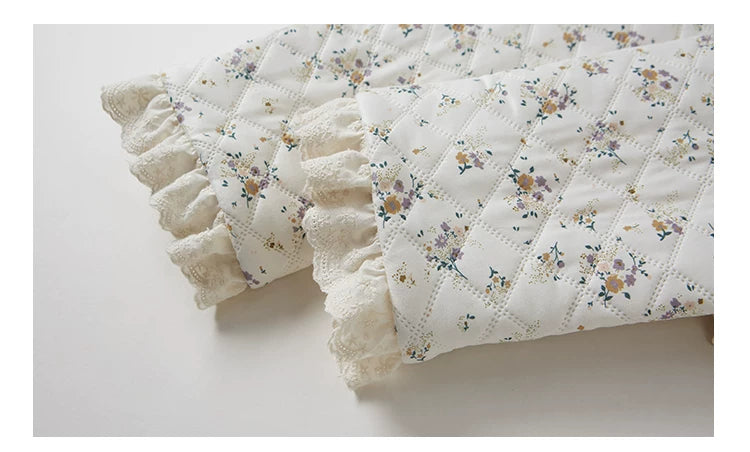 Lace Quilted Cotton Jacket & Short Skirt Setup