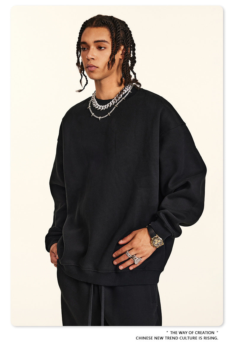 Fleece Lining Oversize Sweatshirt
