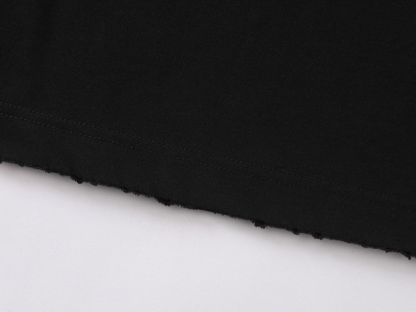 Oversize Damage Plain Short Sleeve T-Shirt