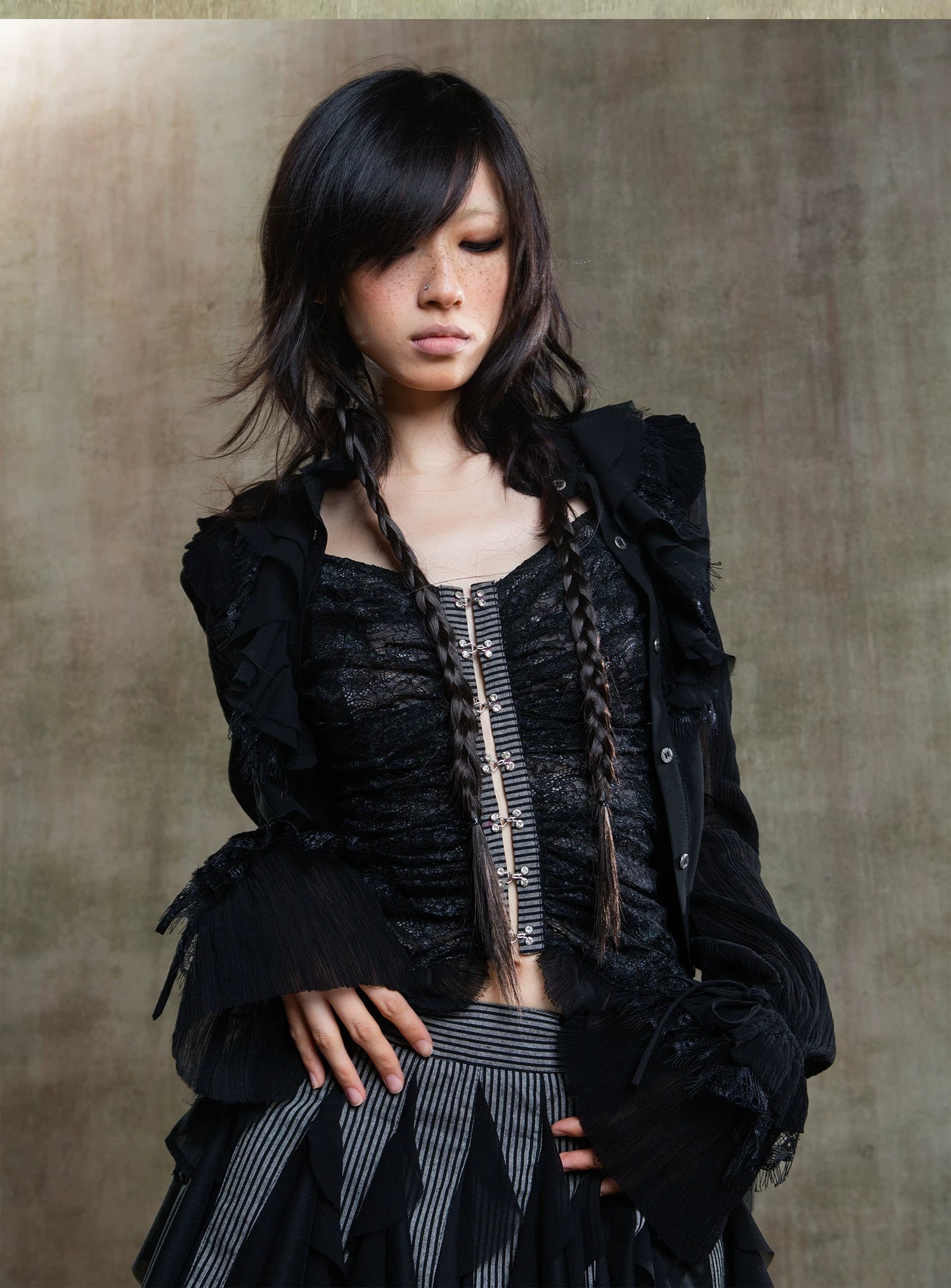 Sheer Chiffon Gothic Court Style Blouse