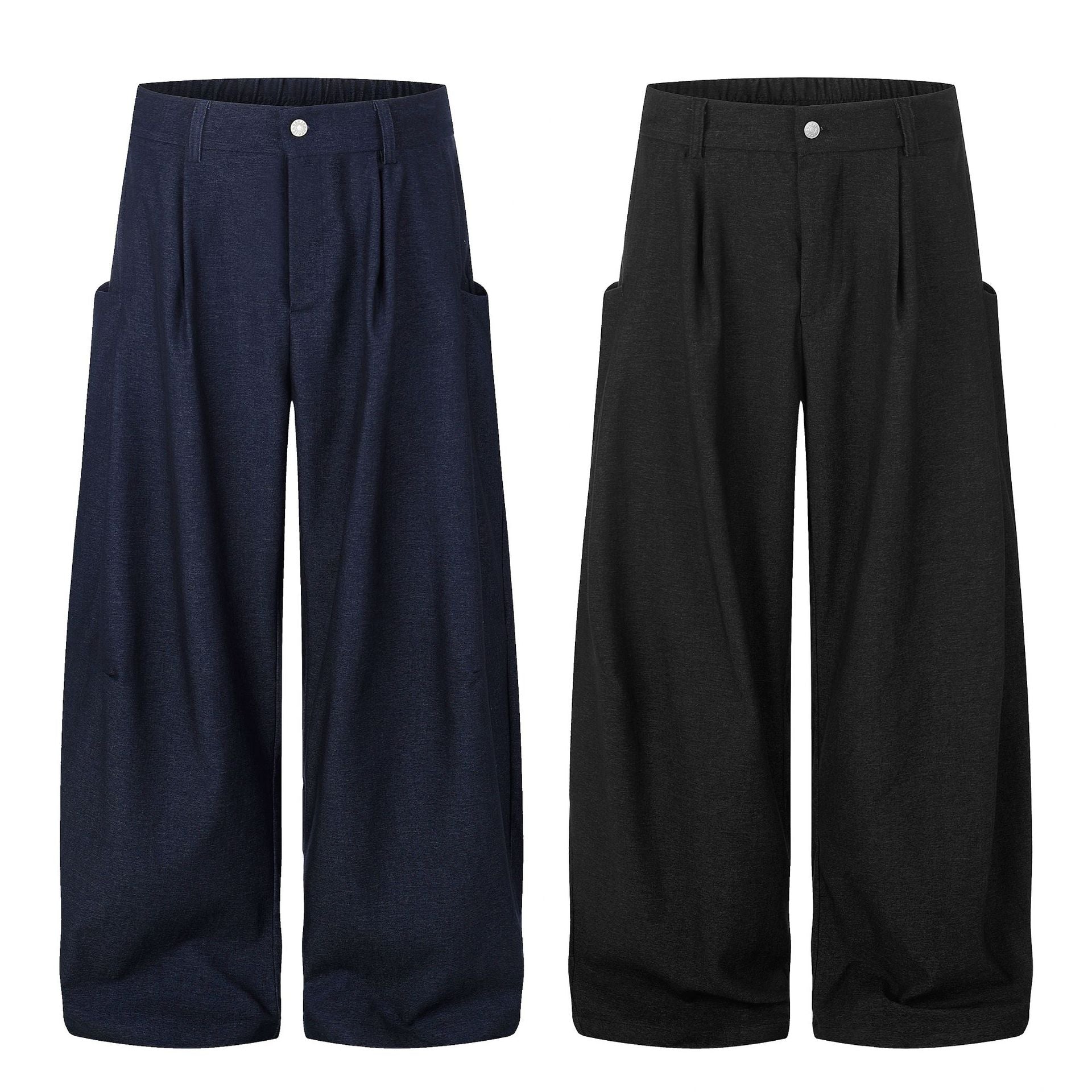 Deconstruction Draped Wide Leg Trousers