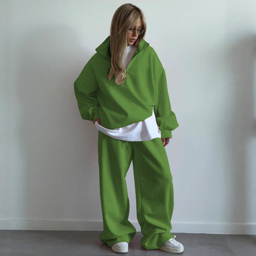 Oversize-Sweatshirt mit Schnürung - S / Grün