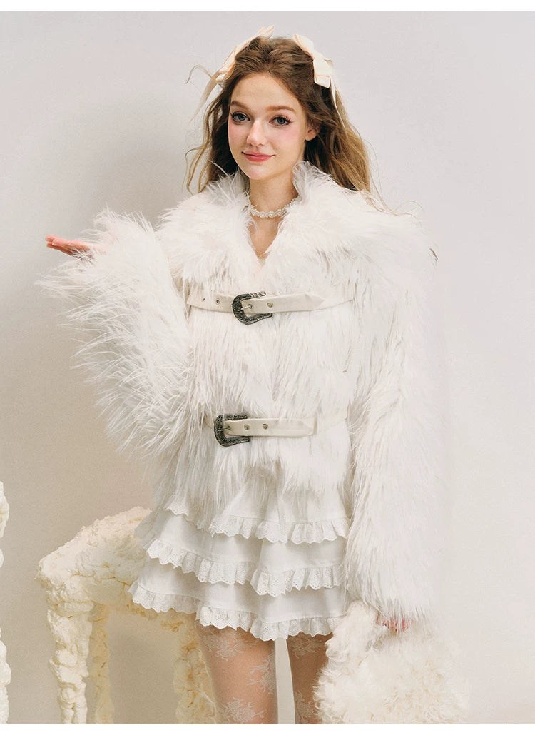 Double Backle Fur Jacket