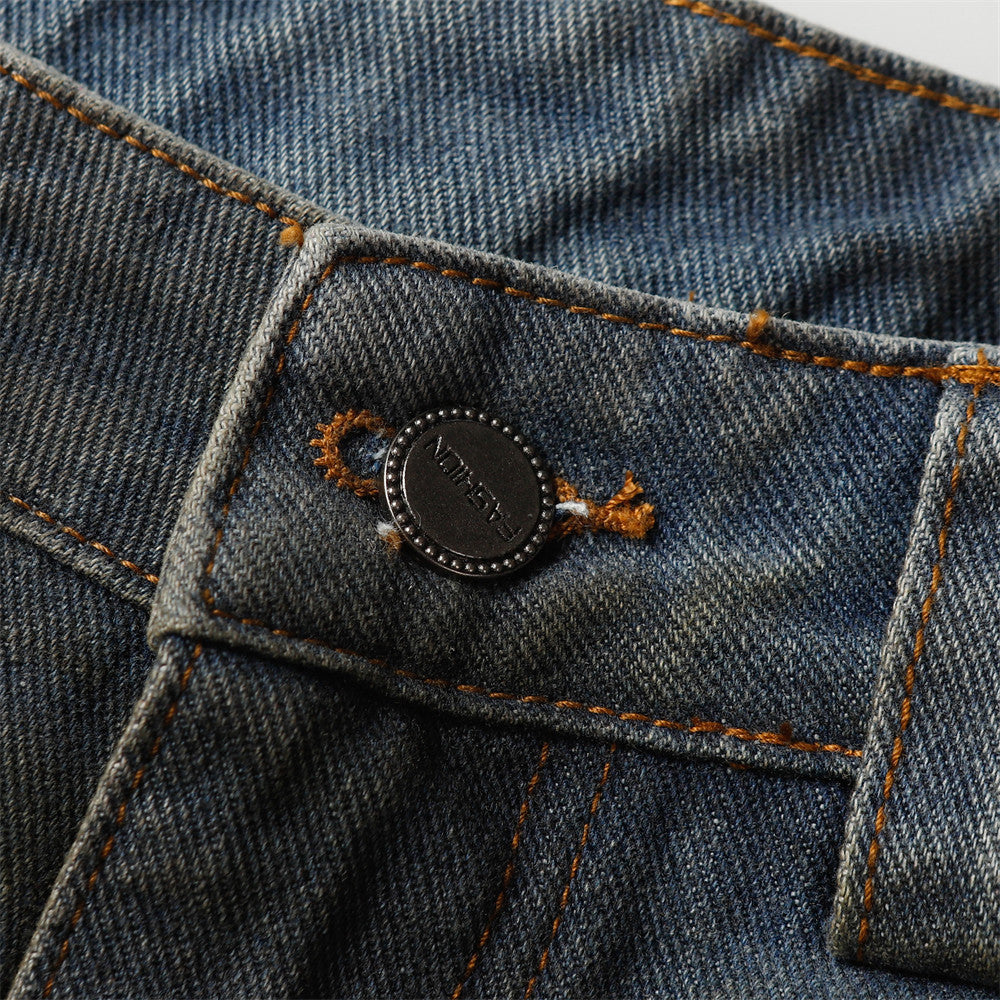 Wasteland Distressed Dirty denim Jort