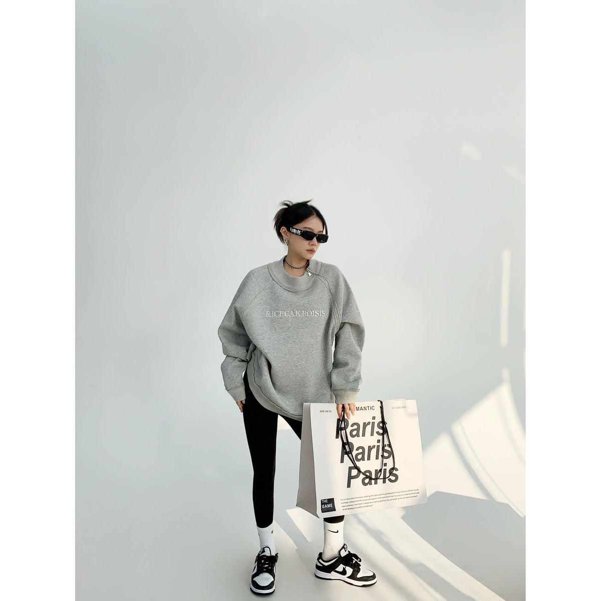 Side Zipper Design Oversized Heavyweight Sweatshirt