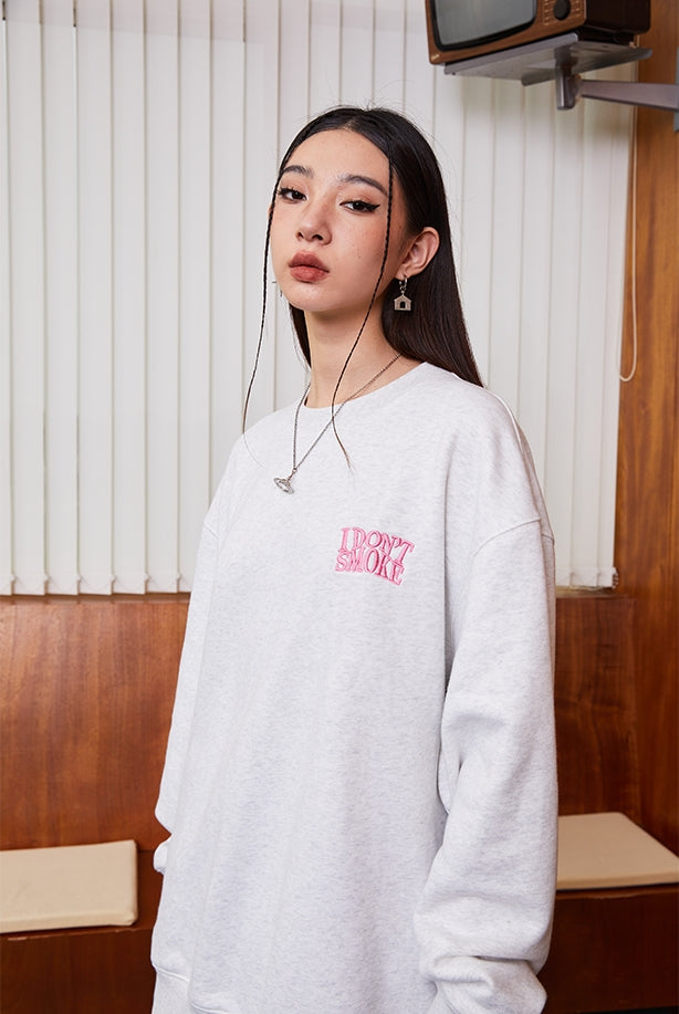 Logo Round Neck Pullover Sweatshirt