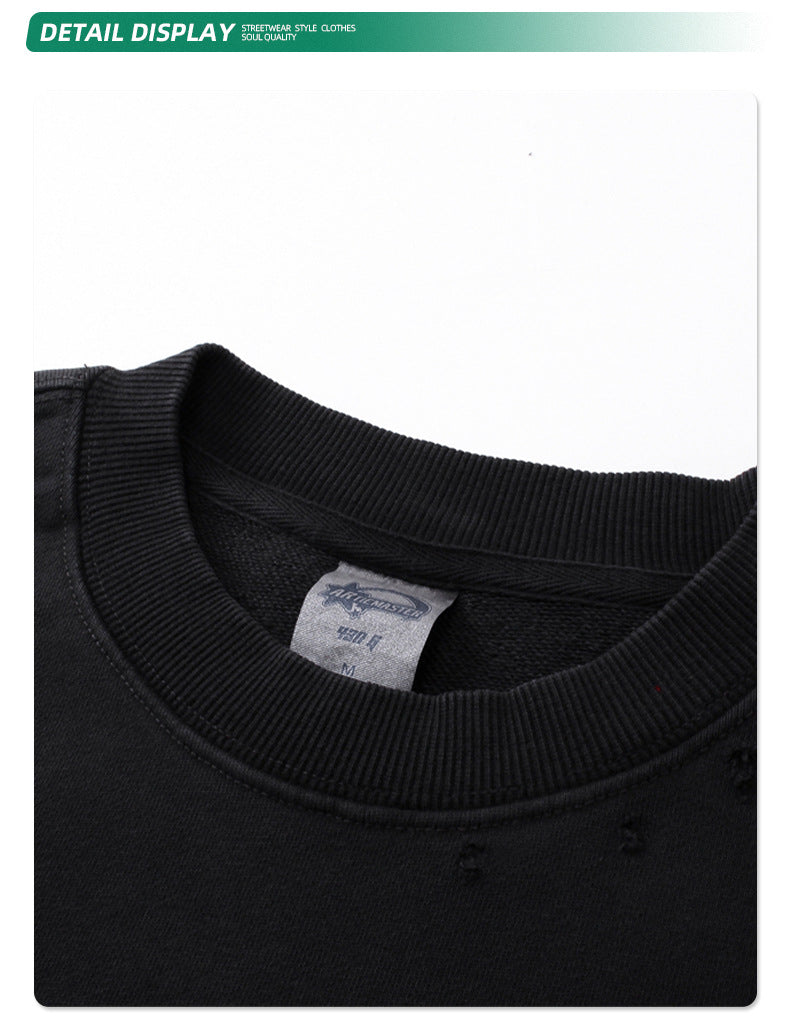 Washed Round Neck Sweatshirt