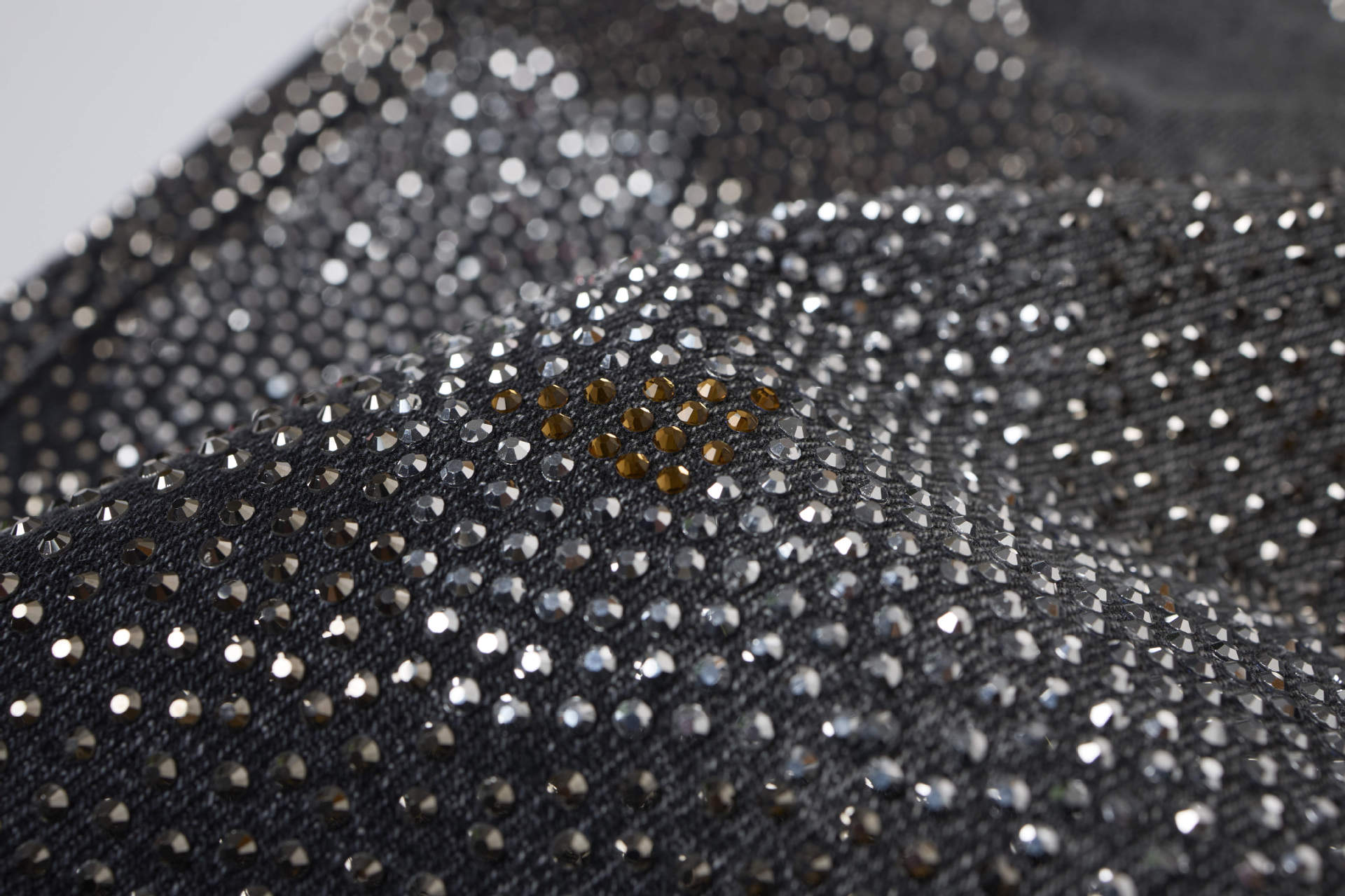 Rhinestone Camouflage Wash Denim Jort