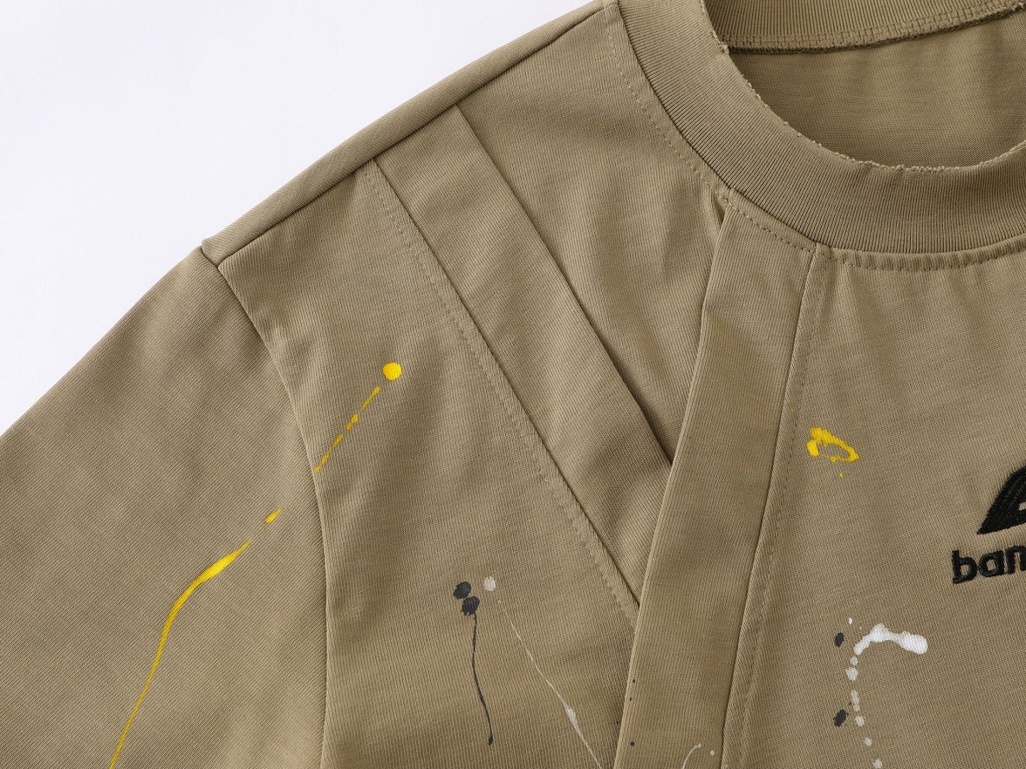 Washed Damage Paint Splatter Short Sleeve T-Shirt