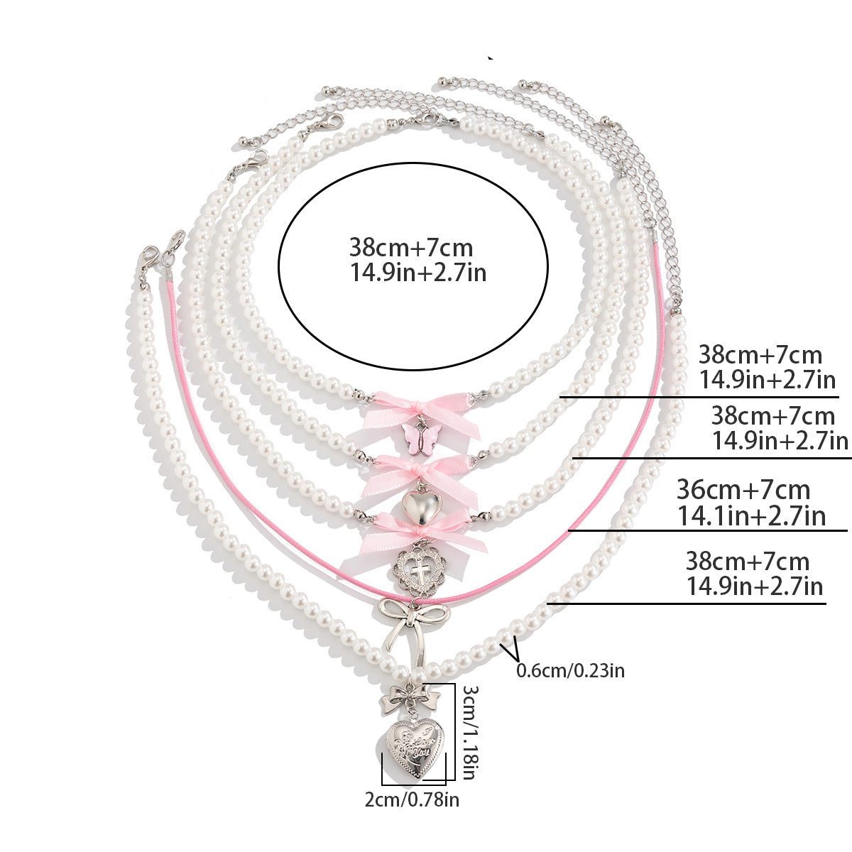 Valentine Edition - Heart With Pearls Necklace