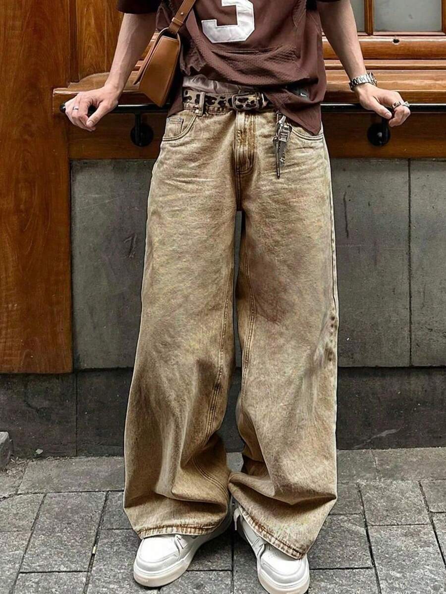 Denim Straight Loose Street Style Jeans