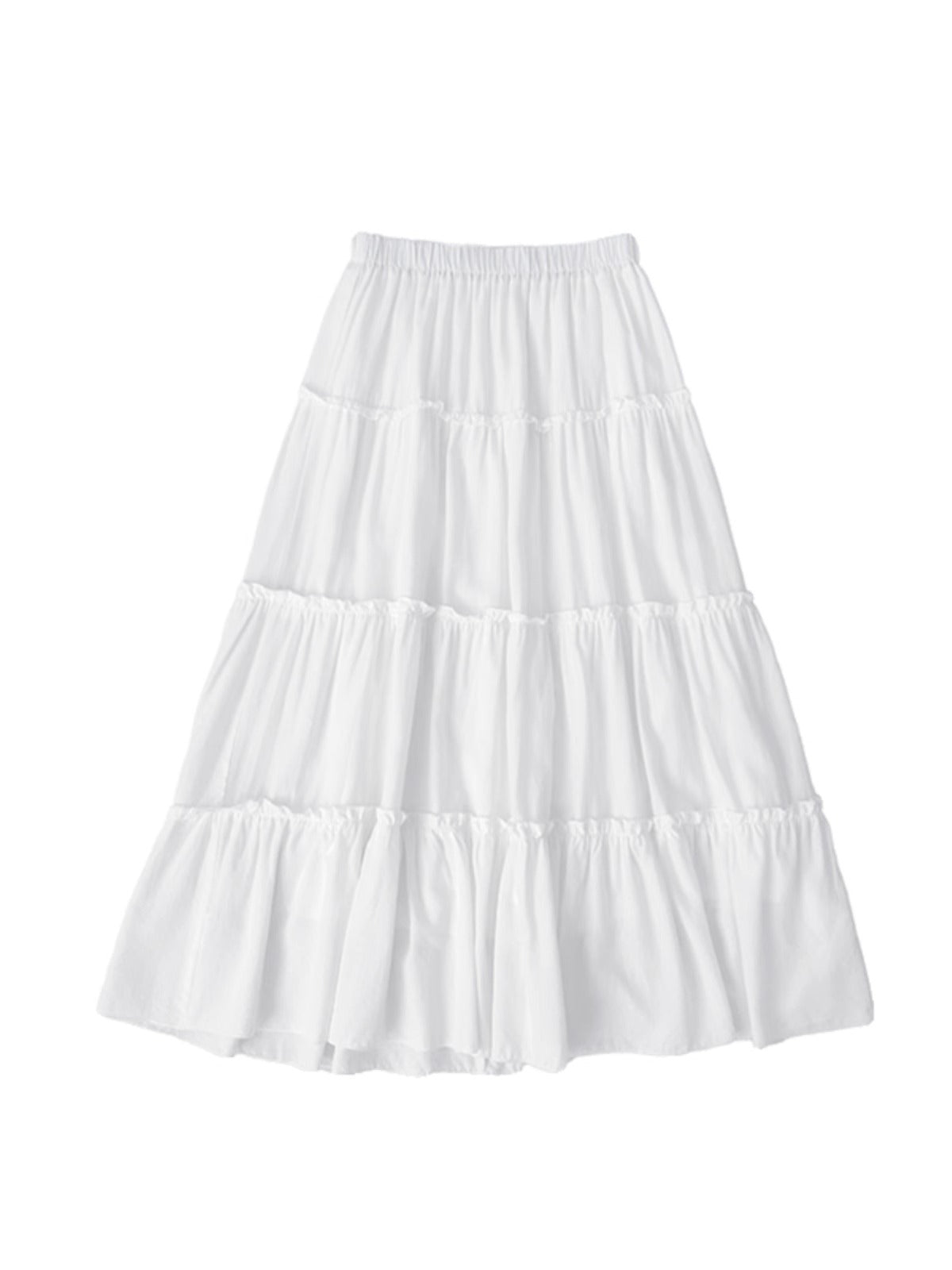 White Tiered Maxi Skirt