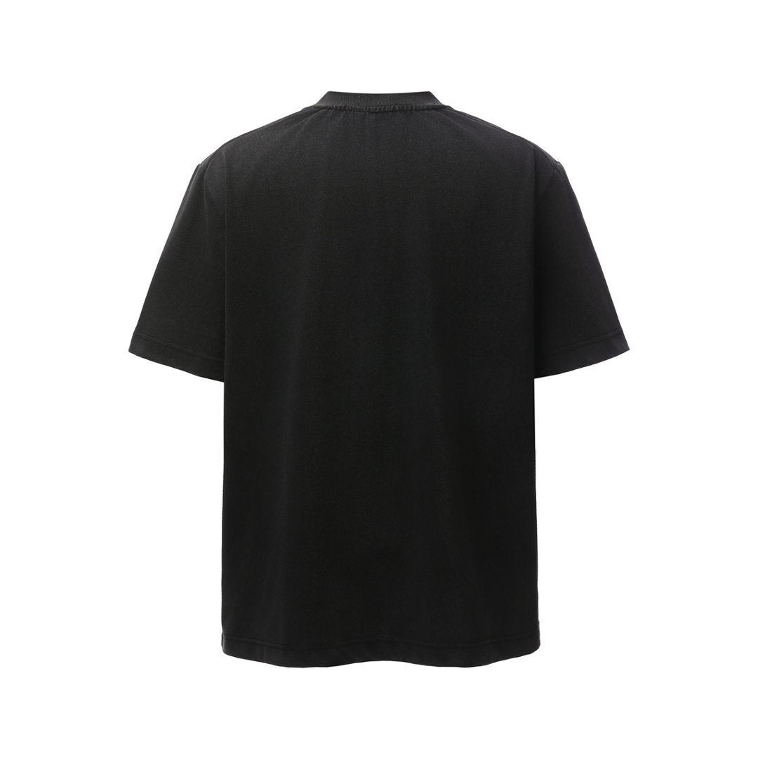 Necklece Design Heavyweight Washed Oversize Short Sleeve T-Shirt