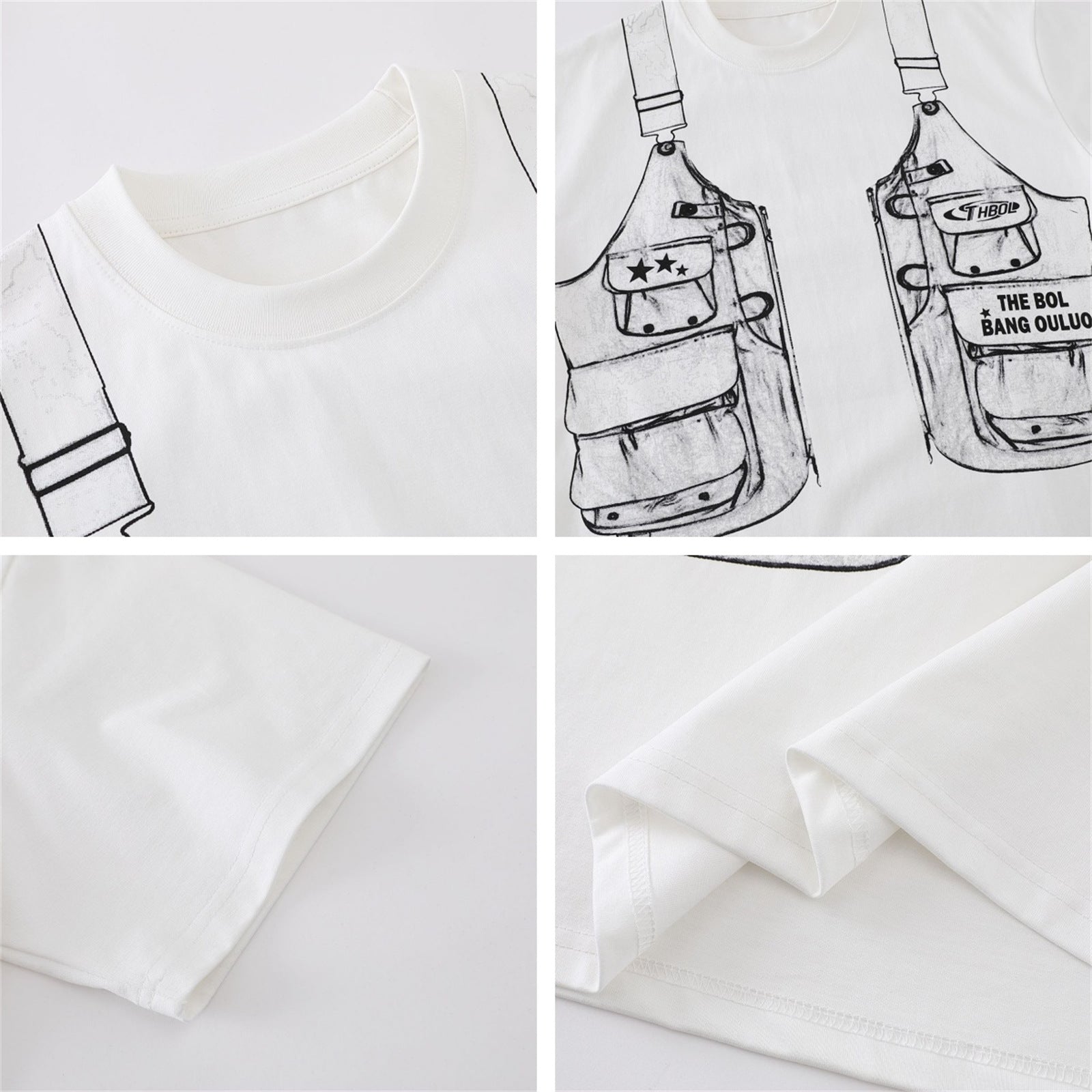 T-shirt graphique imprimé veste