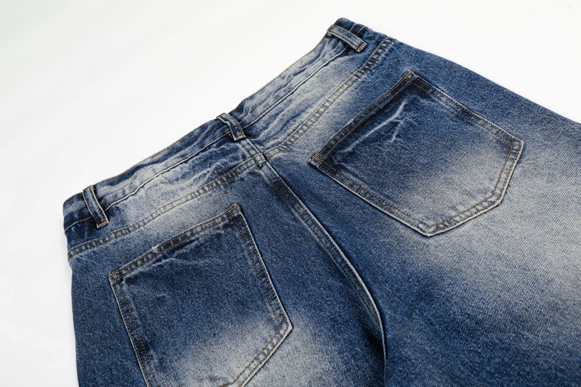 Washed Whiskers Flare Denim Jeans