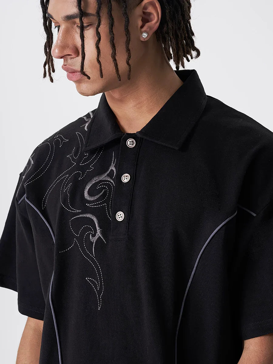 Heavyweight Embroidery Polo Shirt