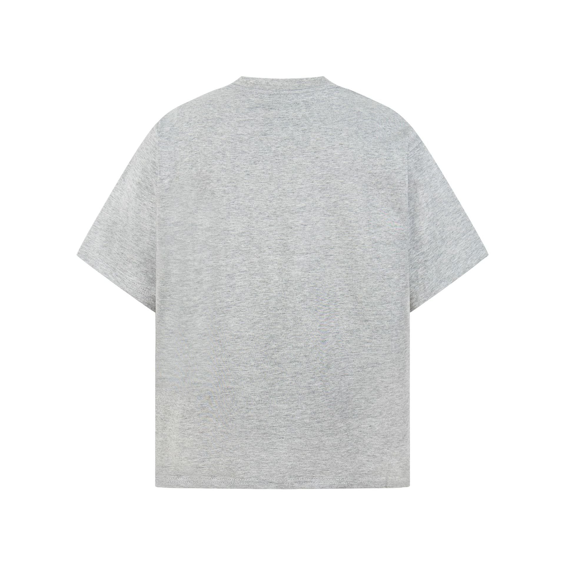 Cotton Cross Applique Embroidery Short Sleeve T-Shirt