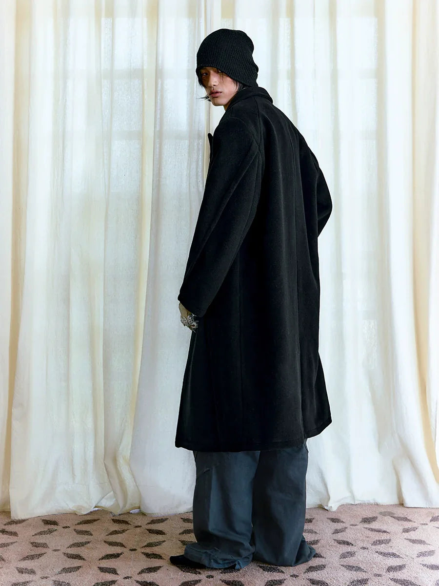 Wool Blend Oversize Long Coat