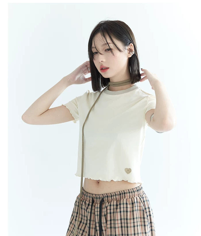 Slim Fit Round Neck Short Sleeve T-Shirt