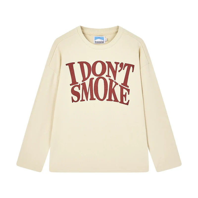 Oversize Cotton Long Sleeve Round Neck Sweatshirt