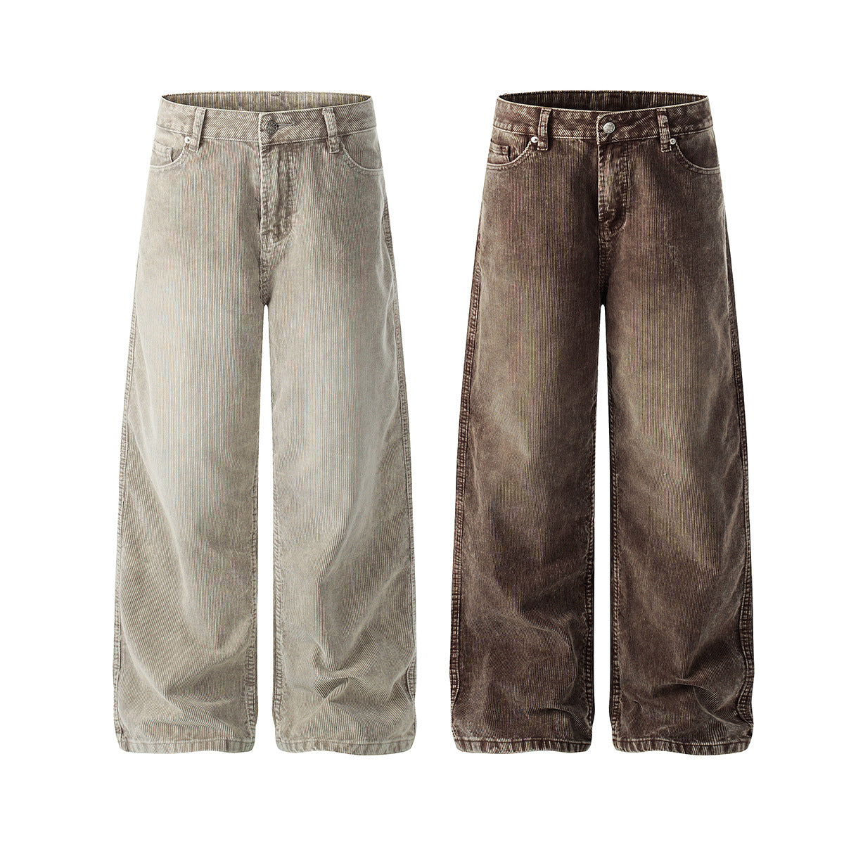 Faded Straight Denim Jeans