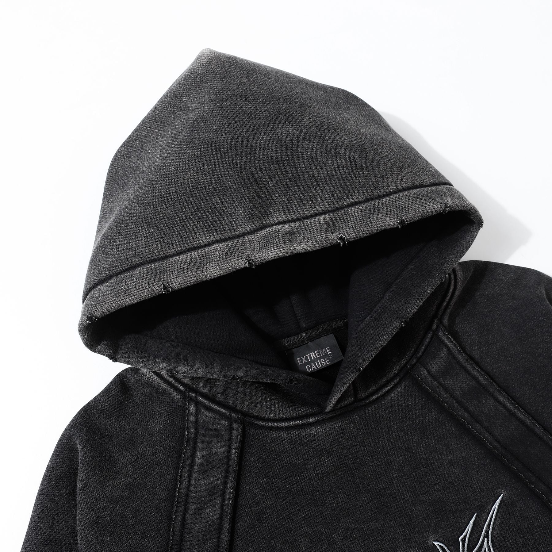 Heavyweight Washed Fleece Lining Pullover Hoodie
