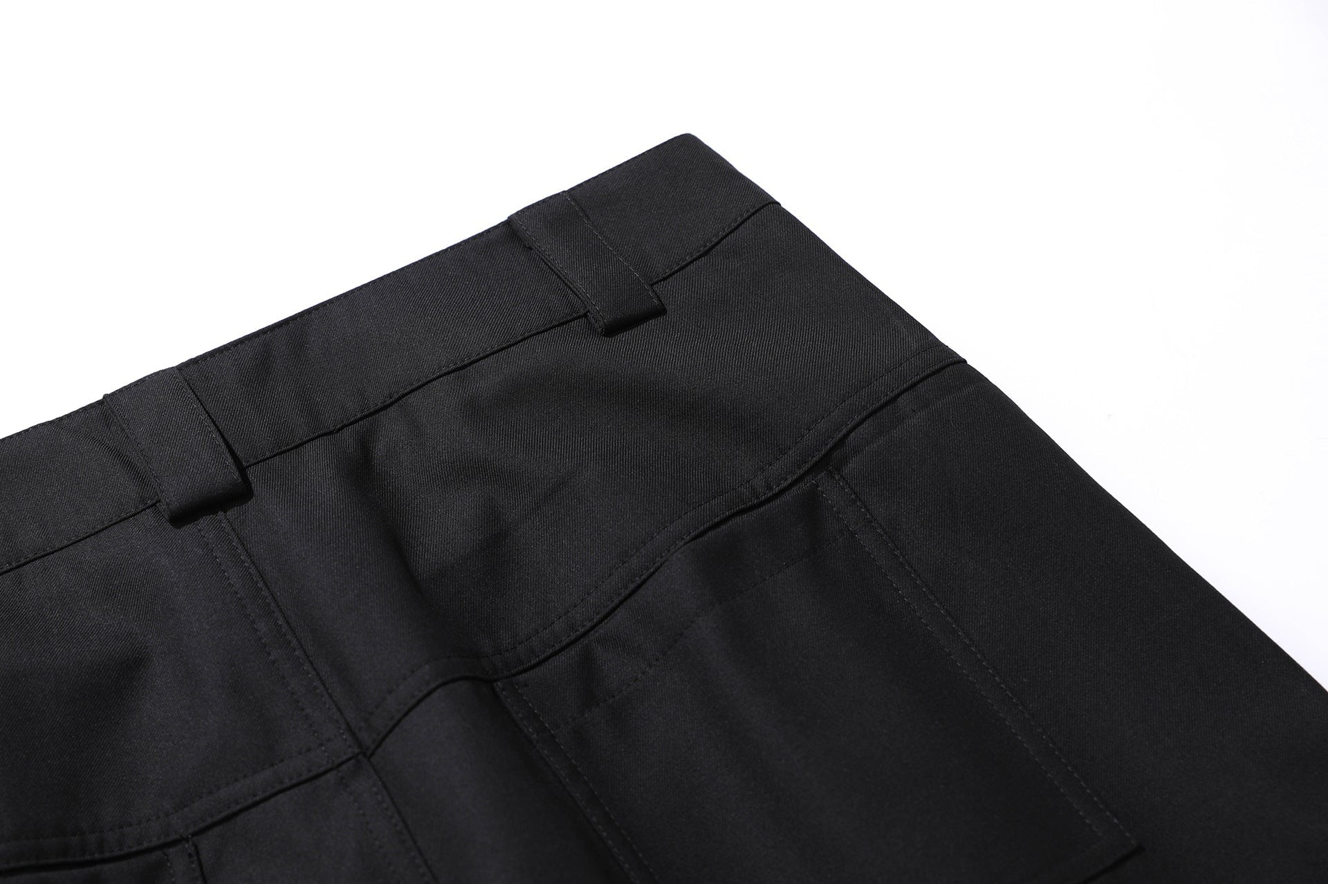 Pleats Wide Leg Curved Trousers
