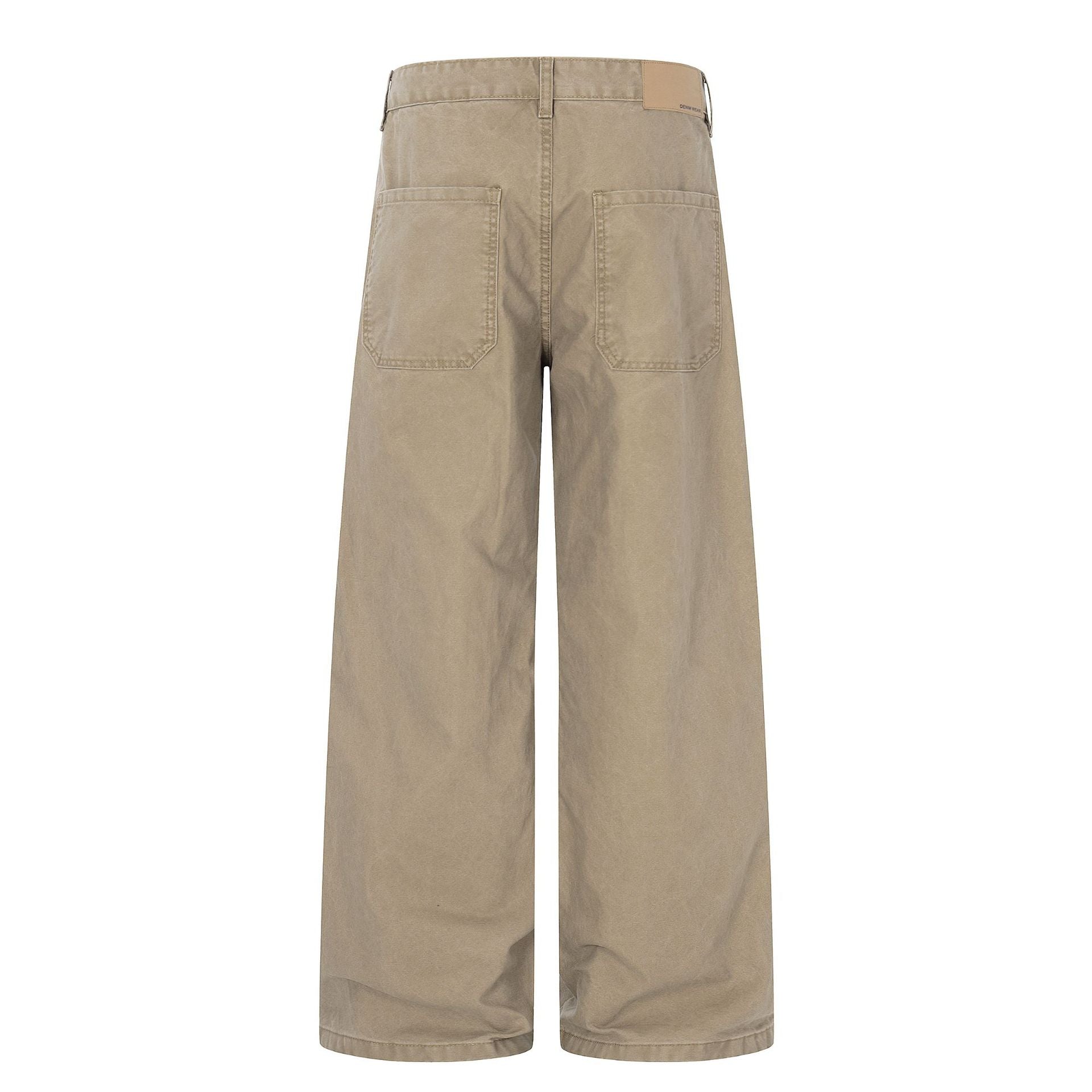 Damage Patchwork Wide Leg Cargo Pants