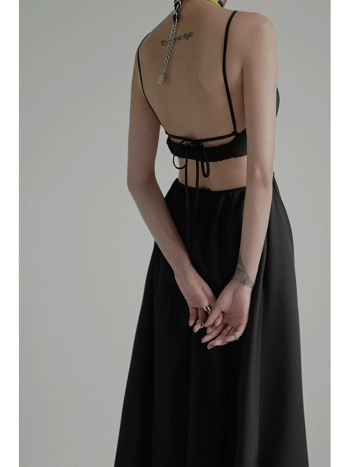Backless And Waistless Camisole Dress