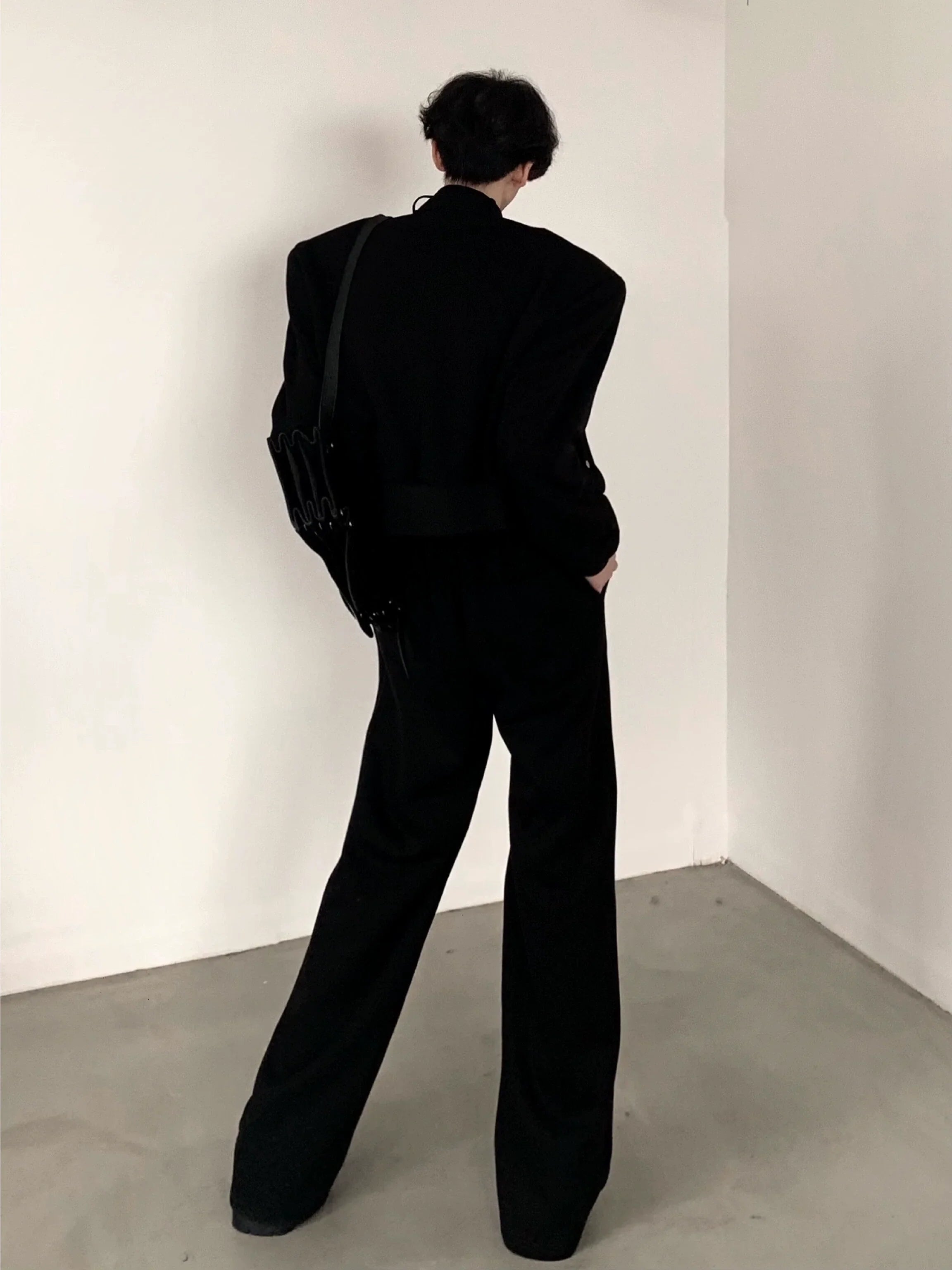 Sporty Casual Short Jacket & Wide-Leg Sporty Casual Sweatpants Setup