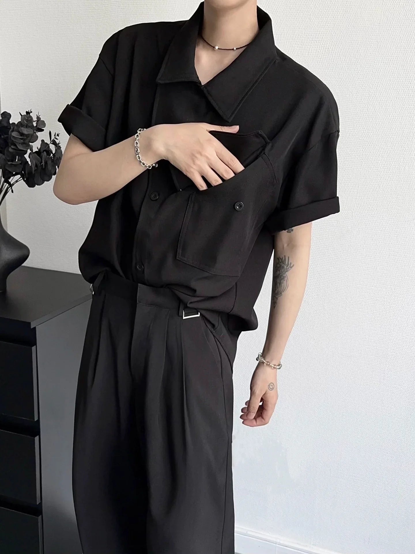 Deconstructed Short Sleeve Shirt