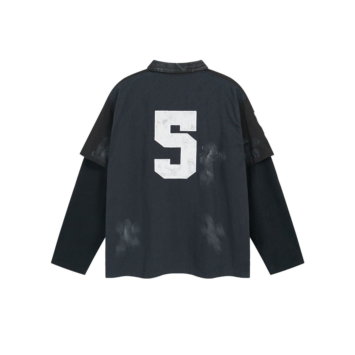 Dirty Washed Fake Layered Long Sleeve T-Shirt