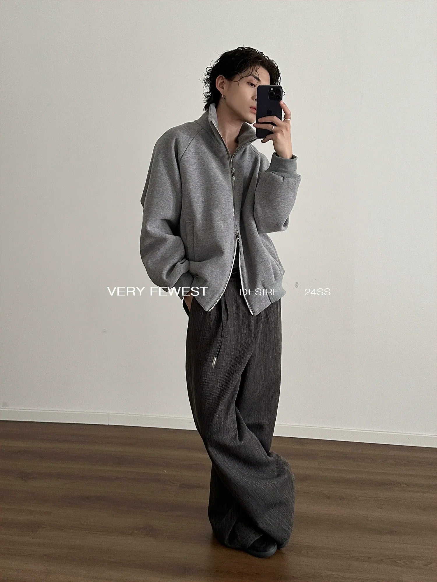 Veste à double fermeture éclair, poids lourd, modèle de base