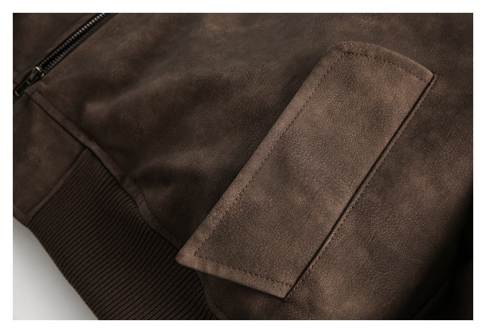 Chaqueta de vuelo unisex vintage de dos piezas con capucha